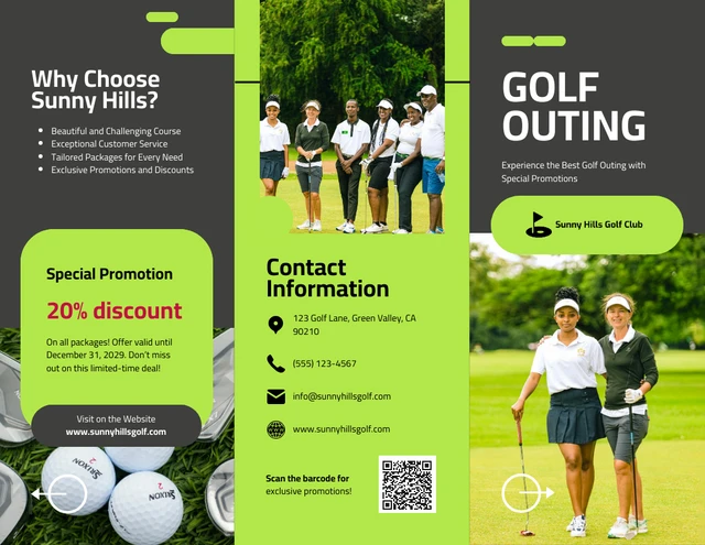 Golf Outing Brochure Template - Page 1