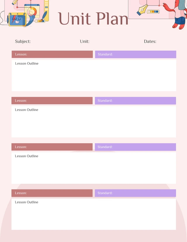 Pink Unit Plan Template