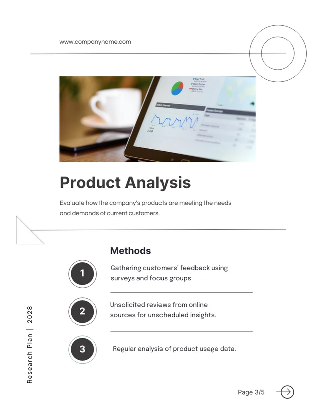 White Clean Minimalist Lines Research Plan - Page 3