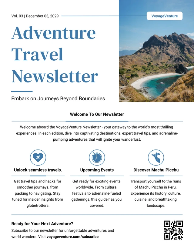 Adventure Travel Newsletter Template