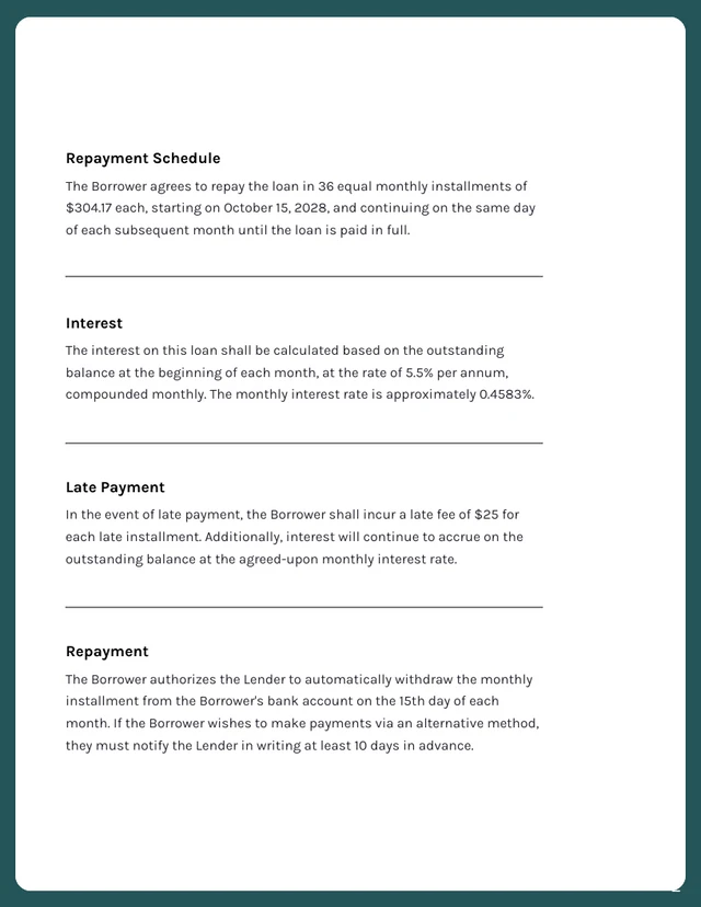 Minimalist Tosca and White Loan Contracts - Page 2