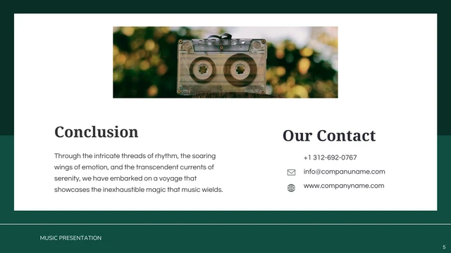 Simple Dark Green Music Presentation - Page 5