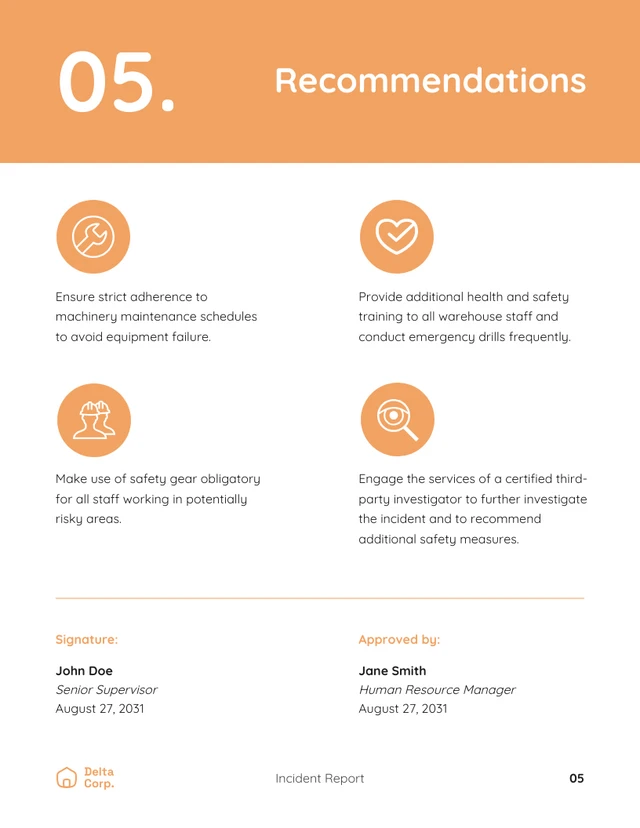 White And Orange Incident Report - Page 5