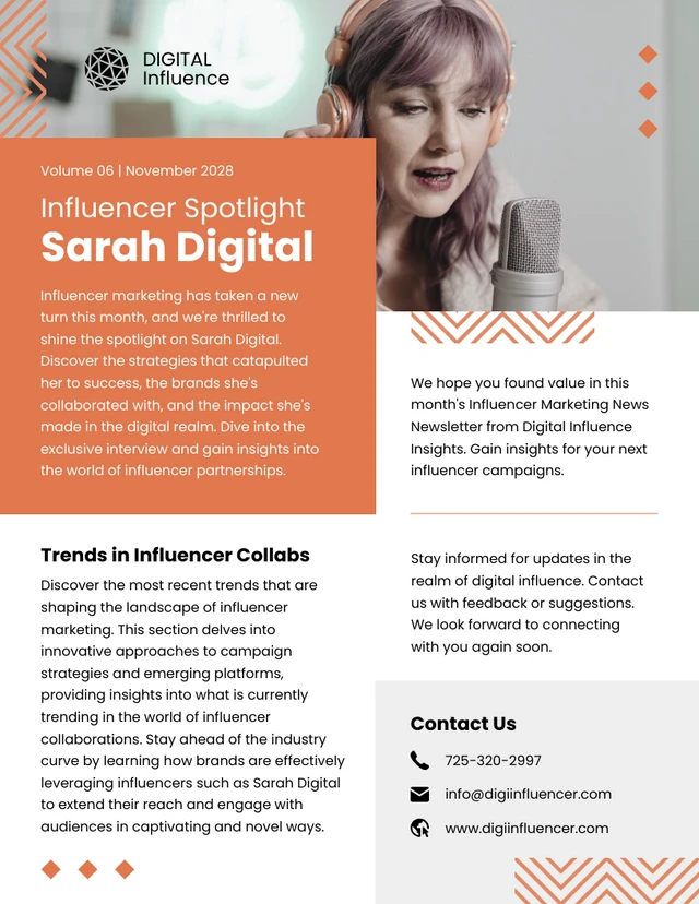 Influencer Marketing News Newsletter Template