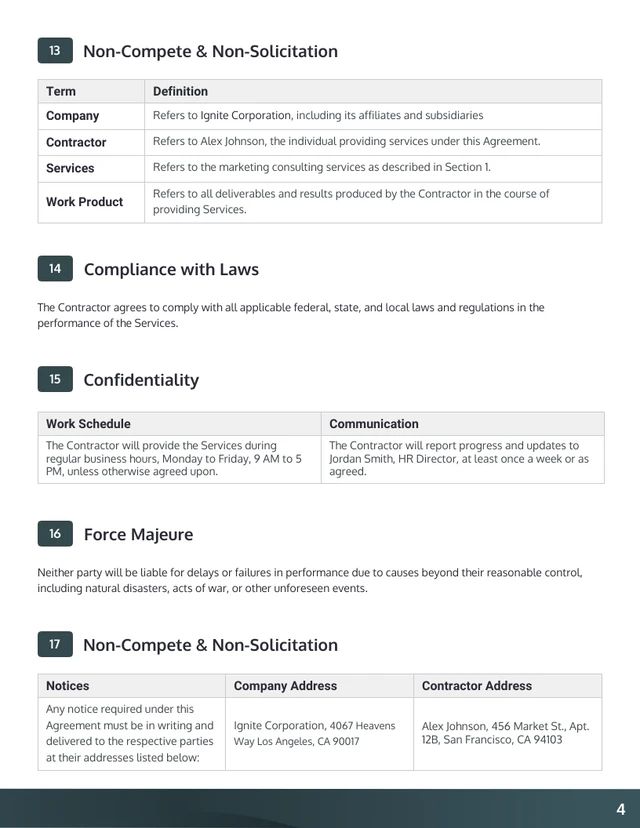 Independent Contractor Agreement Contract - Page 4