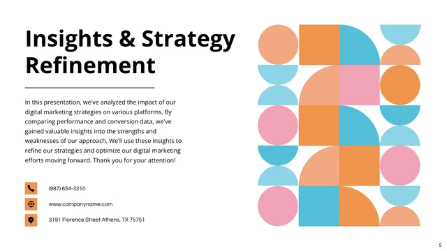 Geometric Orange and Pink Data Presentation - Page 5