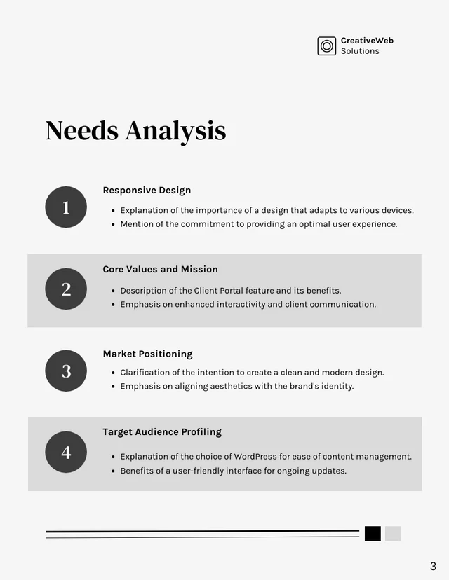 Web Design Proposal - Page 3