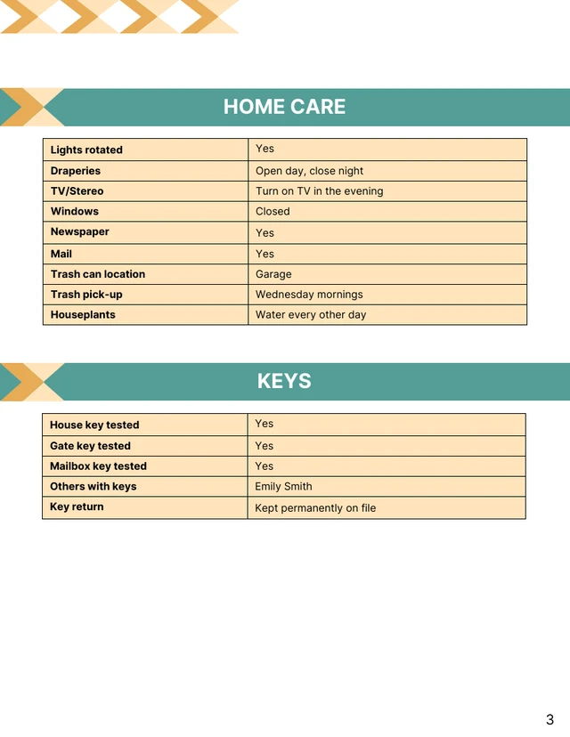 Pet Sitting Contract Template - Page 3