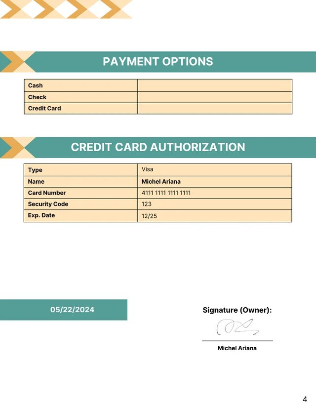 Pet Sitting Contract Template - Page 4