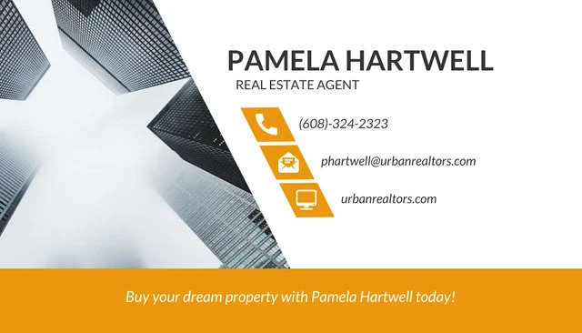 Urban Modern Real Estate Business Card - Page 1