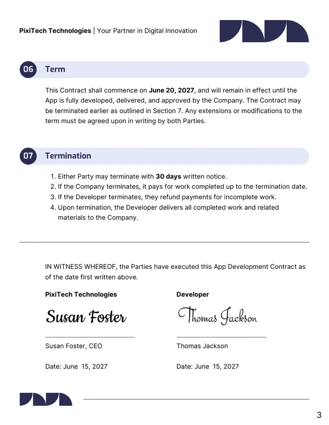 App Development Contract Template - Page 3