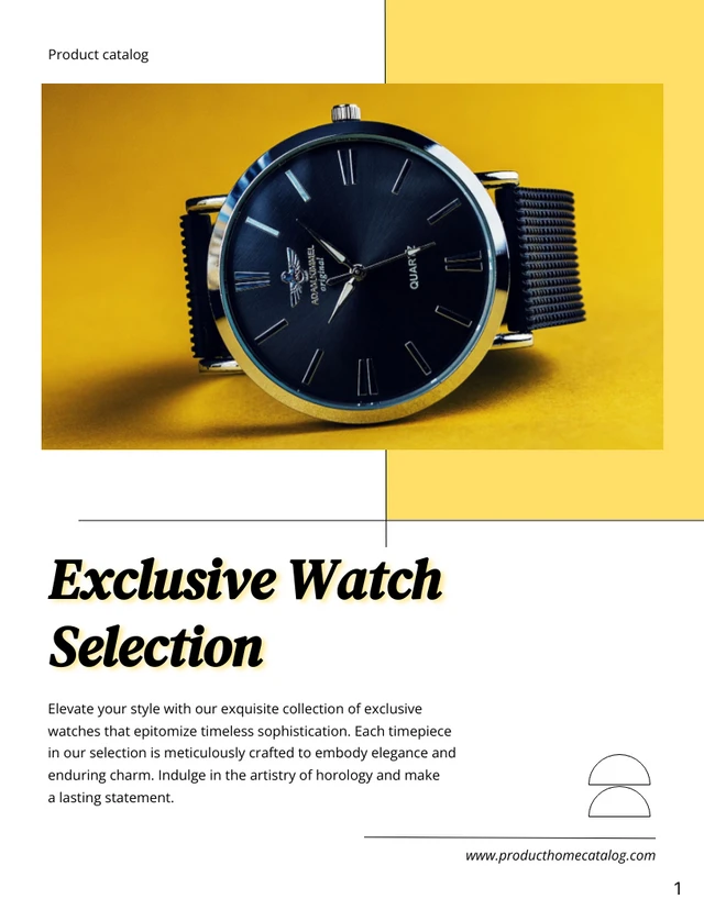 Watch Product Catalog