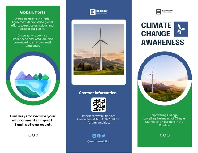 Climate Change Awareness Brochure - Page 1