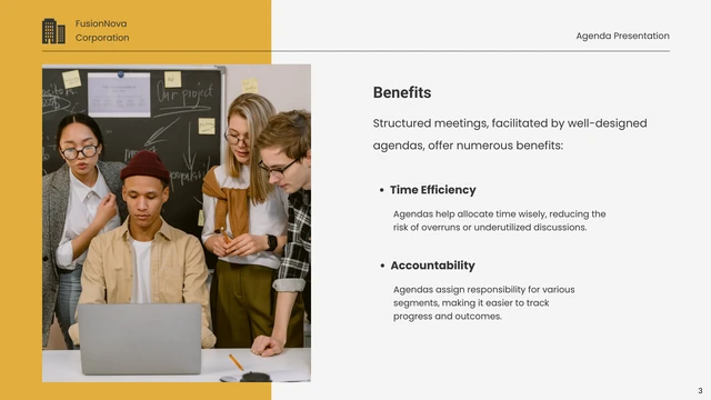 Grey and Yellow Simple Agenda Presentation - Page 3