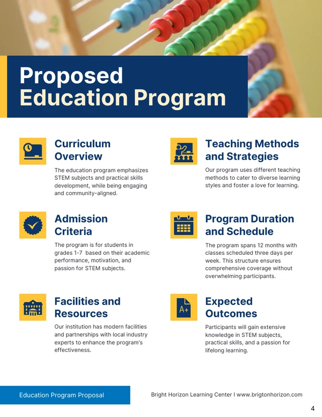 Education Program Proposal - Page 4