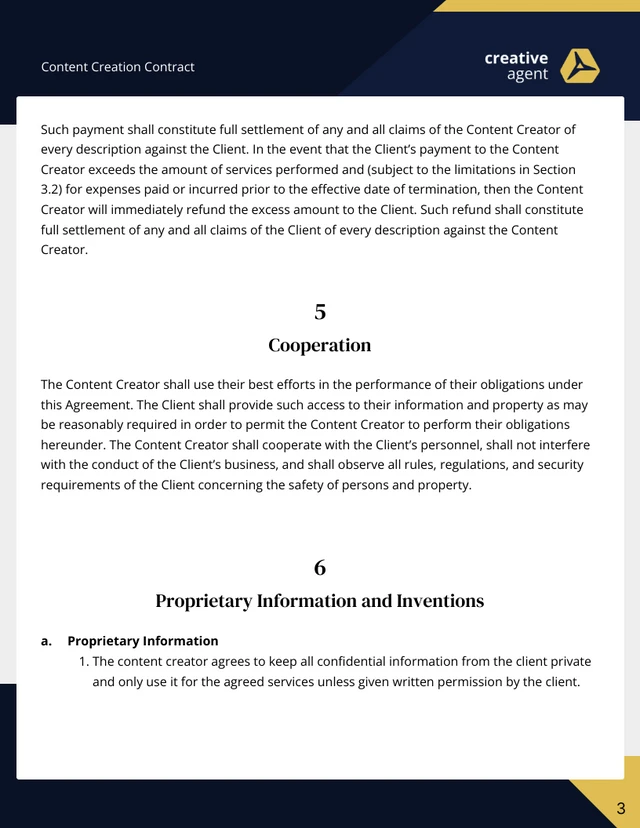 Content Creation Contract Template - Page 3