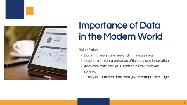 Modern Blue and White Data Presentation - Page 2