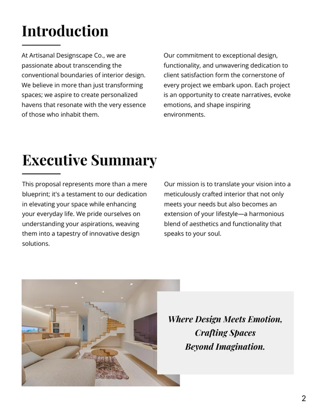 Interior Design Proposal - Page 2