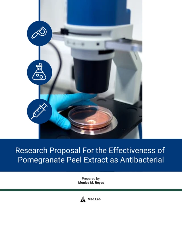 Dark Blue and White Research Proposal Template - Page 1