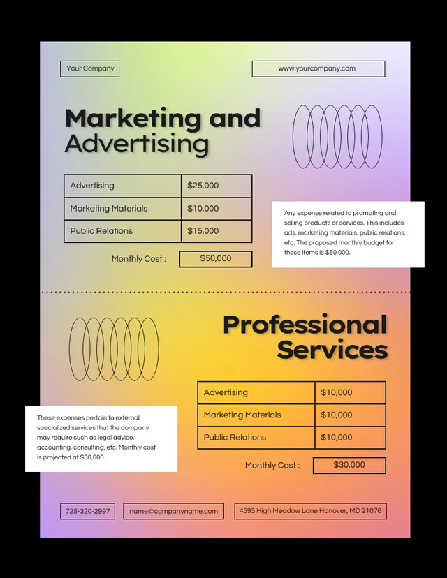 Black And Gradient Simple Budget Plan - Page 4