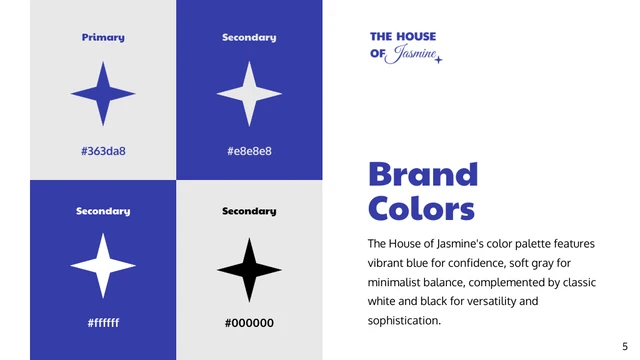 Blue Minimalism Brand Guidlines Presentation - Page 5