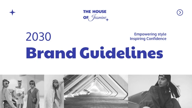 Blue Minimalism Brand Guidlines Presentation - Page 1