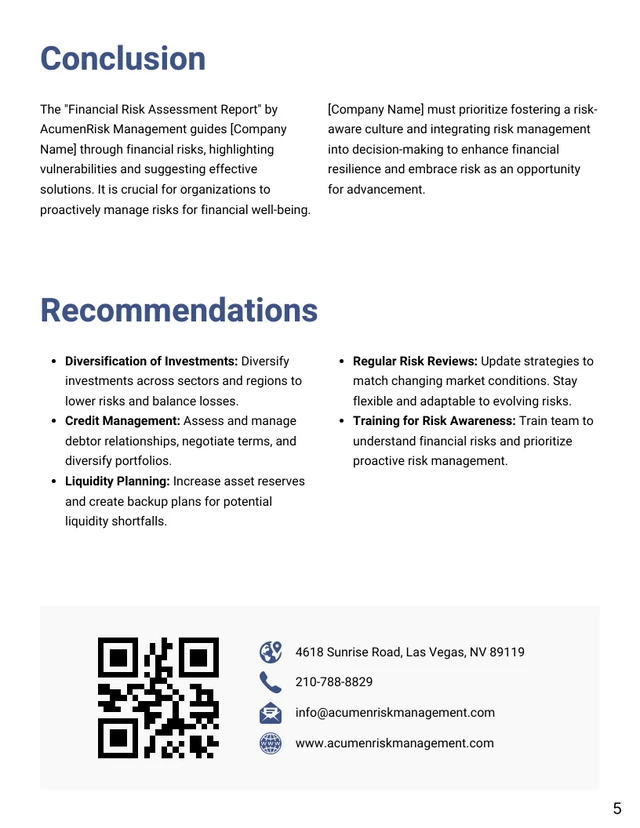 Financial Risk Assessment Report - Page 5