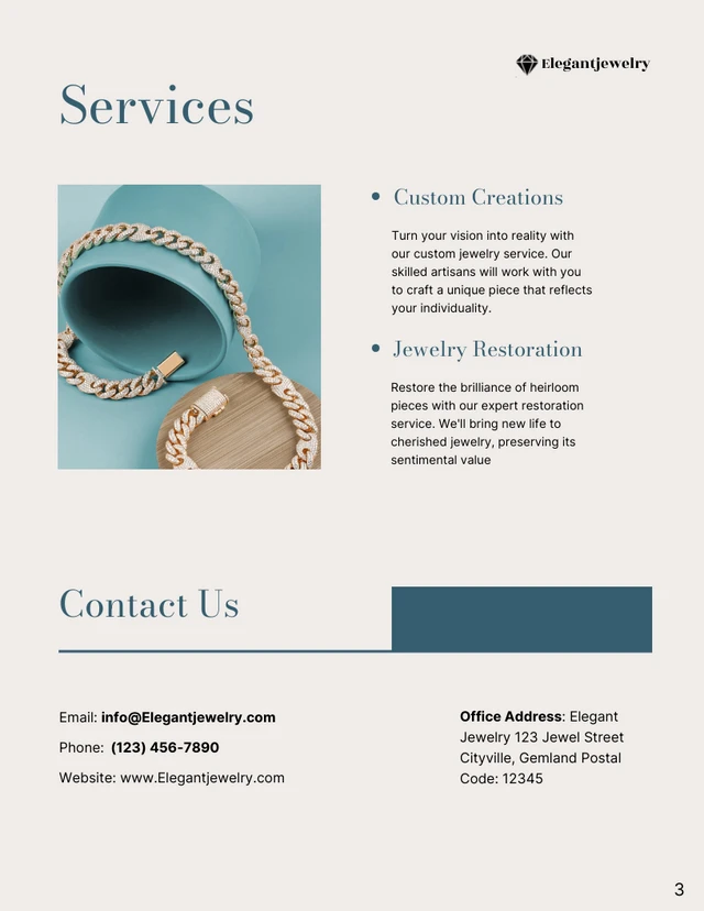 Cream and Navy Jewellery Catalog - Page 3