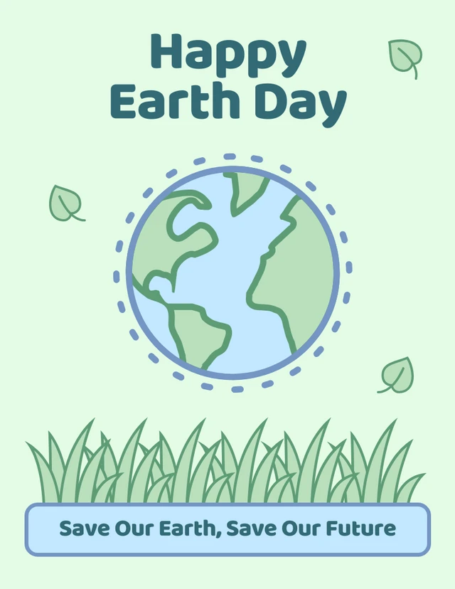 Light Green Earth Day Poster Template