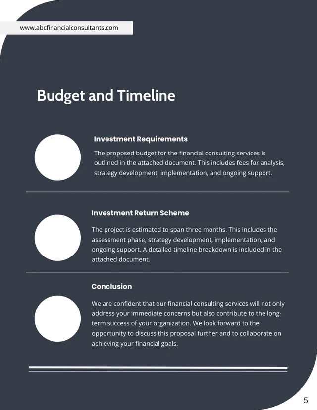 Financial Consulting Proposal - Page 5