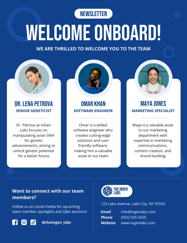 Welcome New Employees Email Newsletter Template