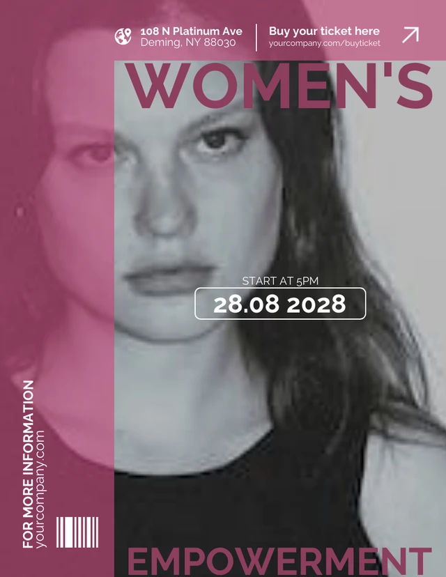 Red Maroon Women Festival Poster Template
