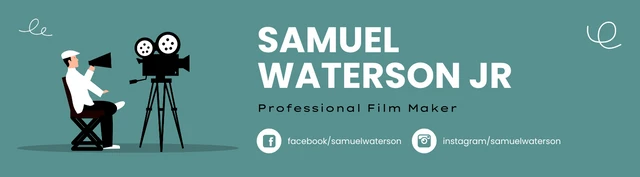 Sage Green Simple Illustration Film Youtube Banner