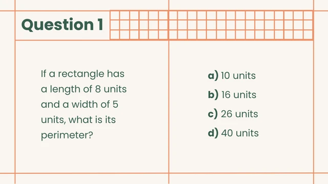 Cream, Green and Orange Minimalist Quiz Math Presentation - Page 3