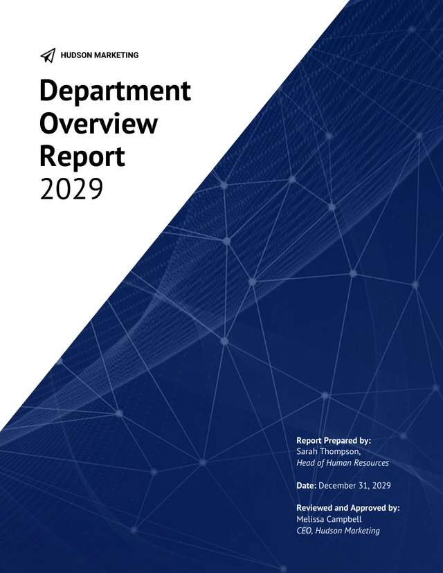 Department Report Template - Page 1