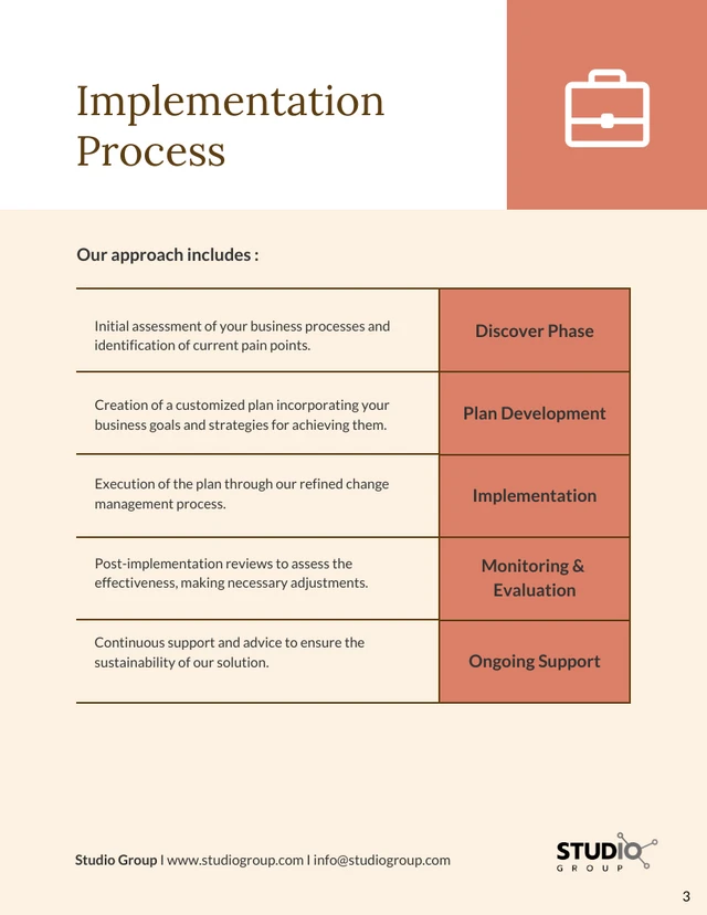 Orange Minimalist Service Proposal - Page 3