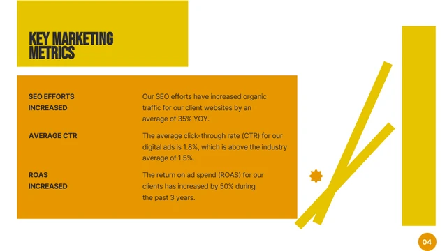 Simple Yellow And Orange Marketing Presentation - Page 4