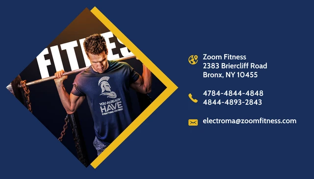 Modern Fitness Trainer Business Card - Page 2