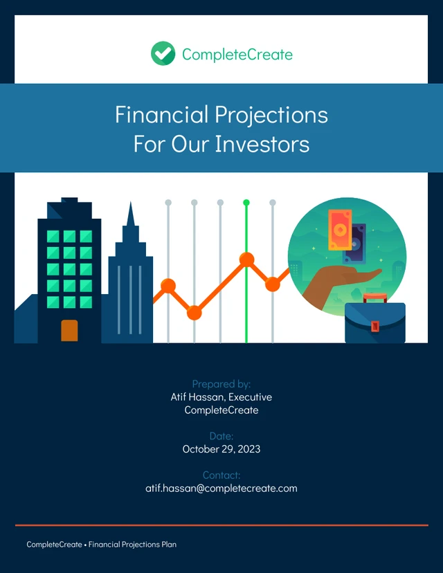 Business Plan Financial Projections Template - Page 1