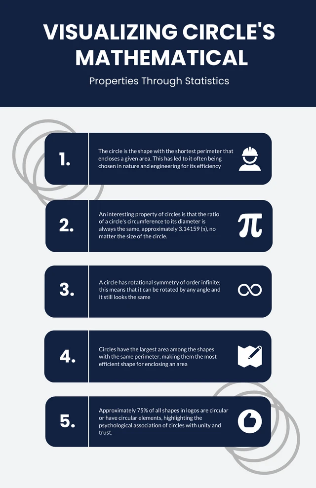 Dark Blue Circle Infographic Template