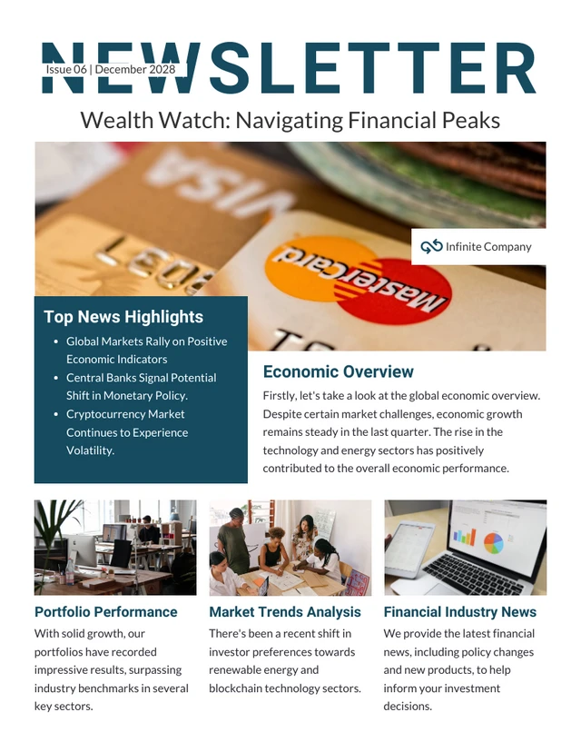 Financial Performance Newsletter Template