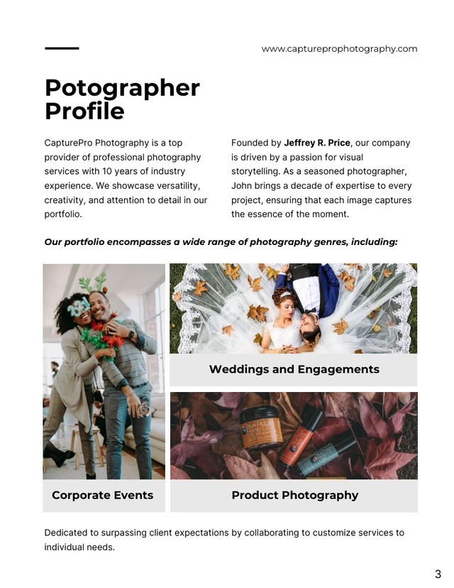 Photography Business Proposal - Page 3