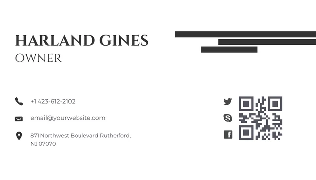 Black & White Hair Salon Business Card - Page 2