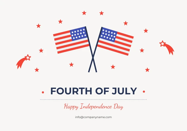 Red Blue 4th of July United States Template
