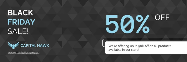 Minimalis Design Blue &amp; White, Black Friday Banner Template