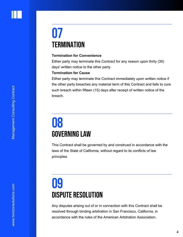 Management Consulting Contract Template - Page 4