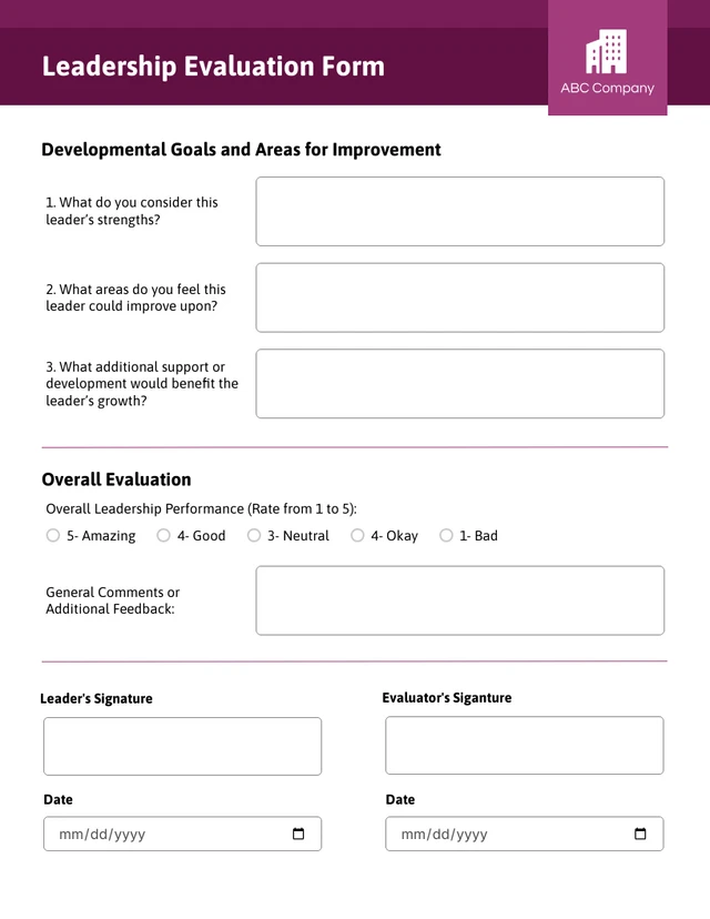 Purple Pastel Leadership HR Form - Page 2