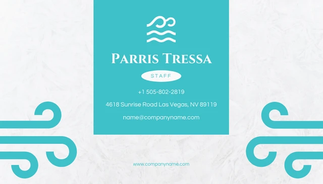 Light Blue And White Modern Texture Cleaning Business Card - Page 2