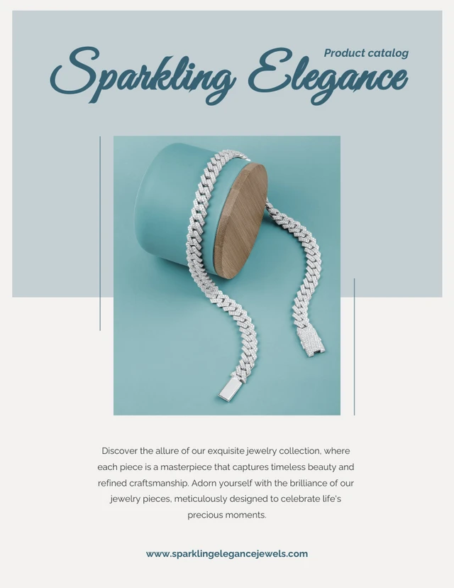 Soft Teal and Simple Jewelry Catalog - Page 1