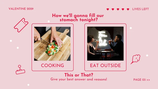 Pink Simple Valentine What Should We Do Choosing Game Presentation - Page 4